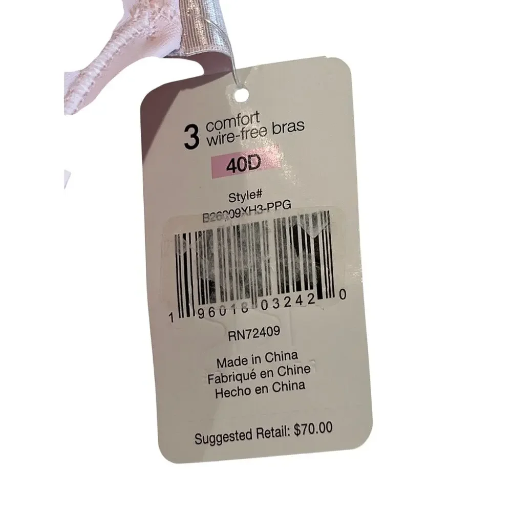 Rene Rofe Pink Full Coverage Wireless T-Shirt Bra Size 40D Style B26009XH3-PPG - Picture 4 of 5